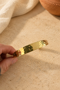 Indian-Inspired Hammered Brass Boho Bangle