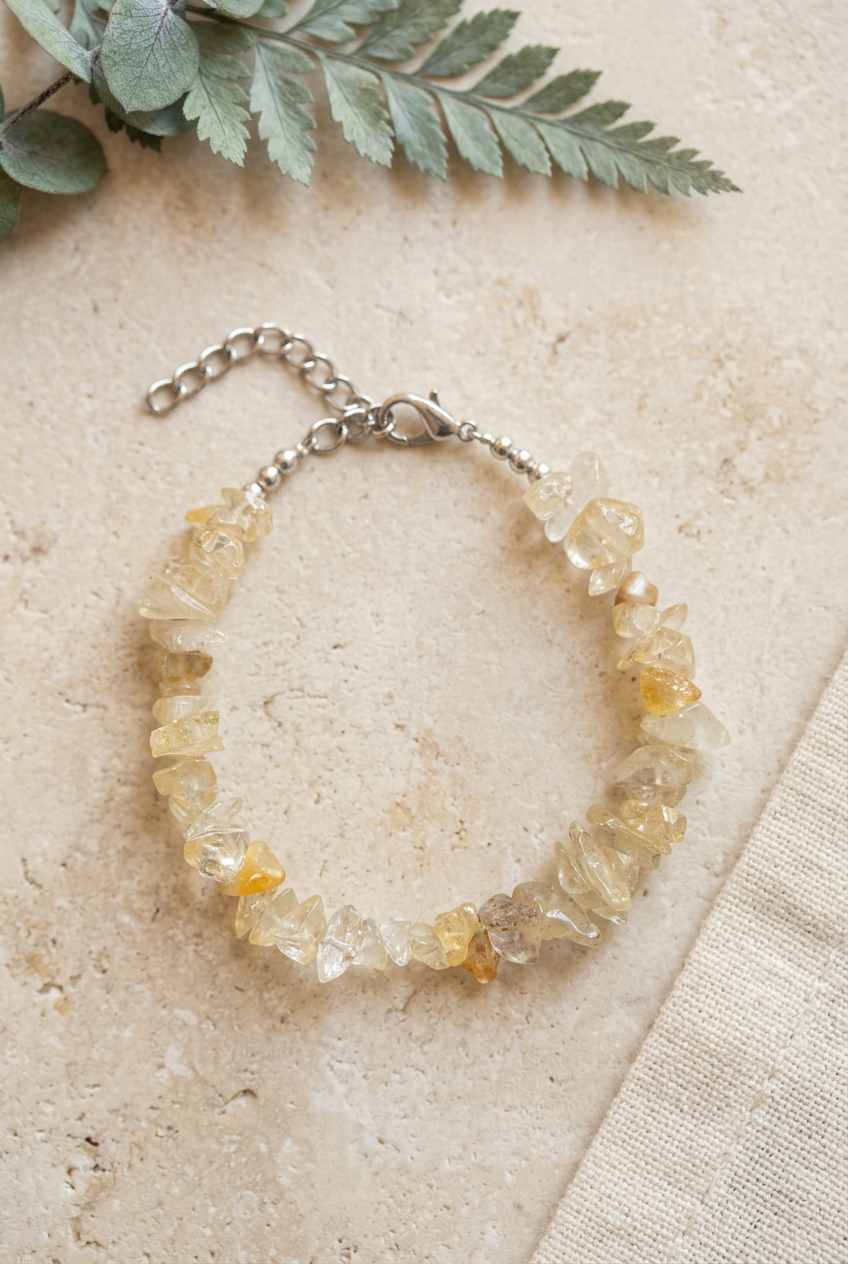 Citrine Crystal Chip Bracelet
