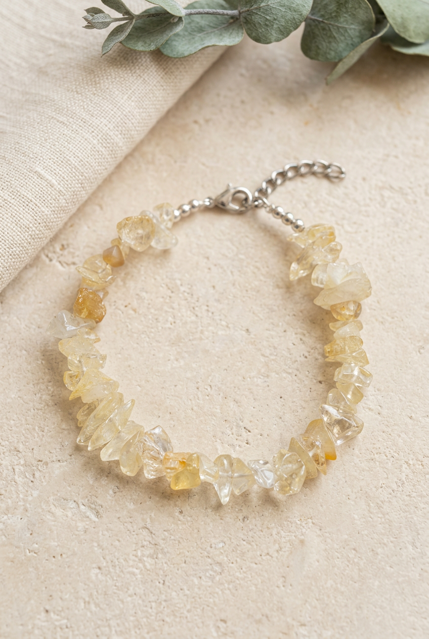 Citrine Crystal Chip Bracelet